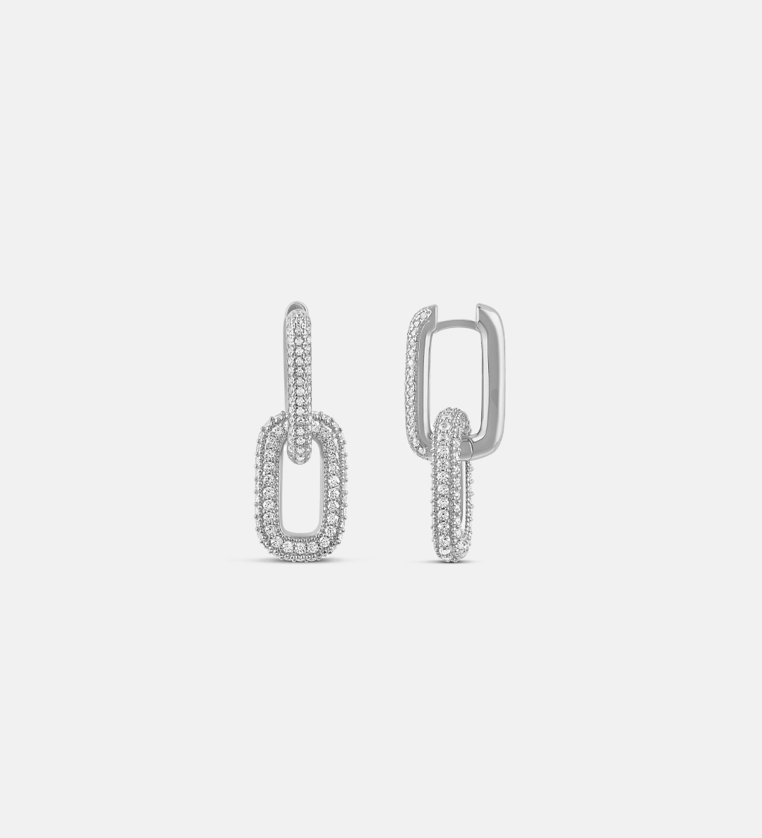 Removable Link Pave Earrings