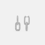 Removable Link Pave Earrings