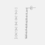 Emerald Bar Drop Earrings
