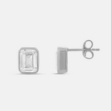 Fancy Shape Bezel Set Stud