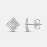 Pave Square Studs