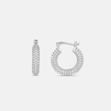Small Pave Hoops