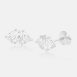 Mini Pear Shape Curved Studs