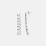 Emerald Bezel-Set Drop Earrings