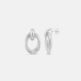 Twisted Oval Drop Earrings