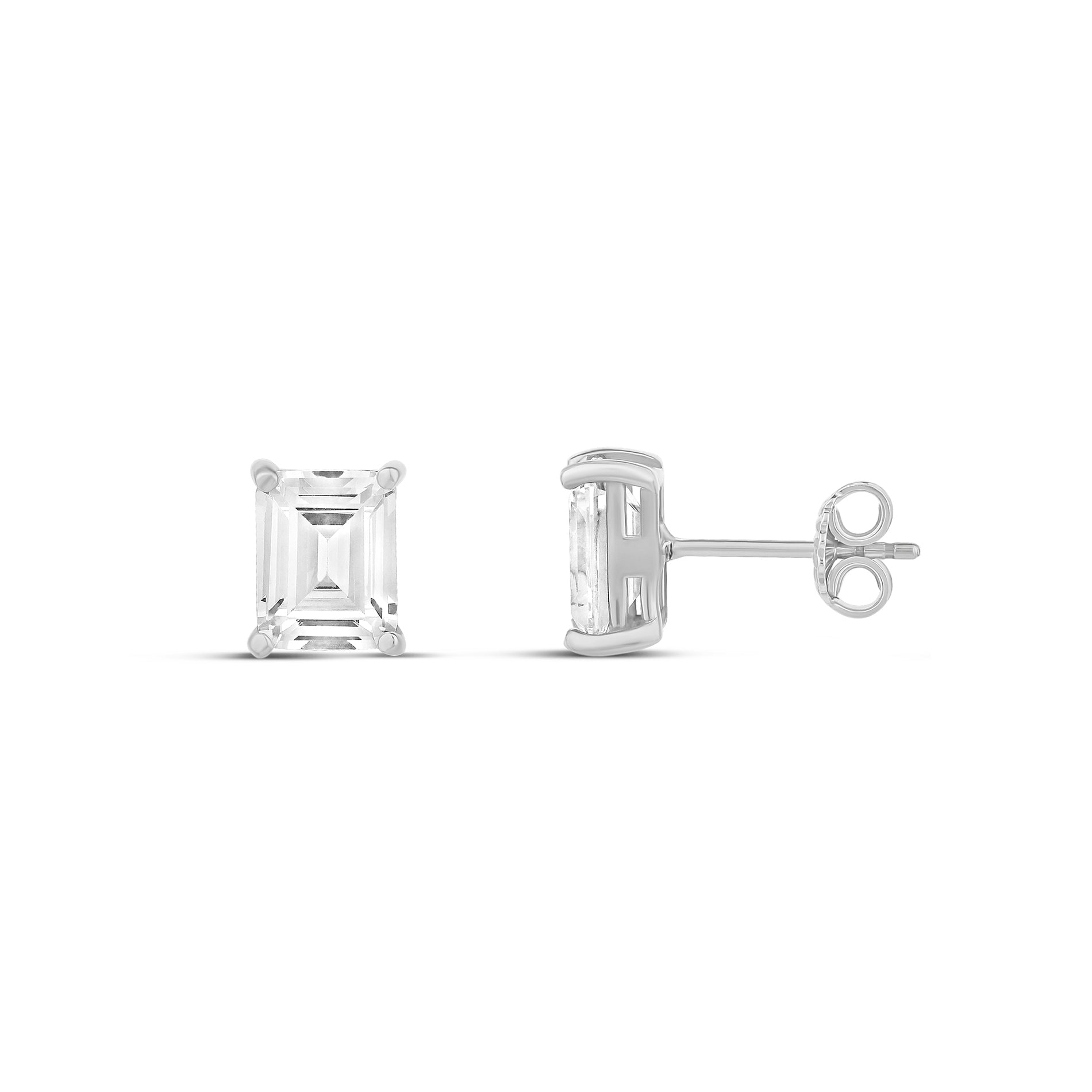 Emerald Prong Studs