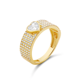 Pave Band with Center Heart
