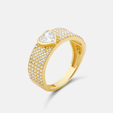 Pave Band with Center Heart