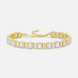 Mix Size Emerald Bezel-Set Tennis Bracelet