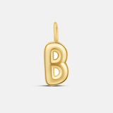 Personalized Bubble Letter Initial Charm Necklace