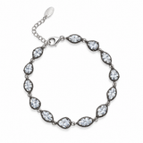 Marquise and Pear Black Rhodium Statement Bracelet