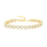 Bezel-Set Heart Tennis Bracelet