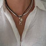 Cord Necklace with Fancy Shape