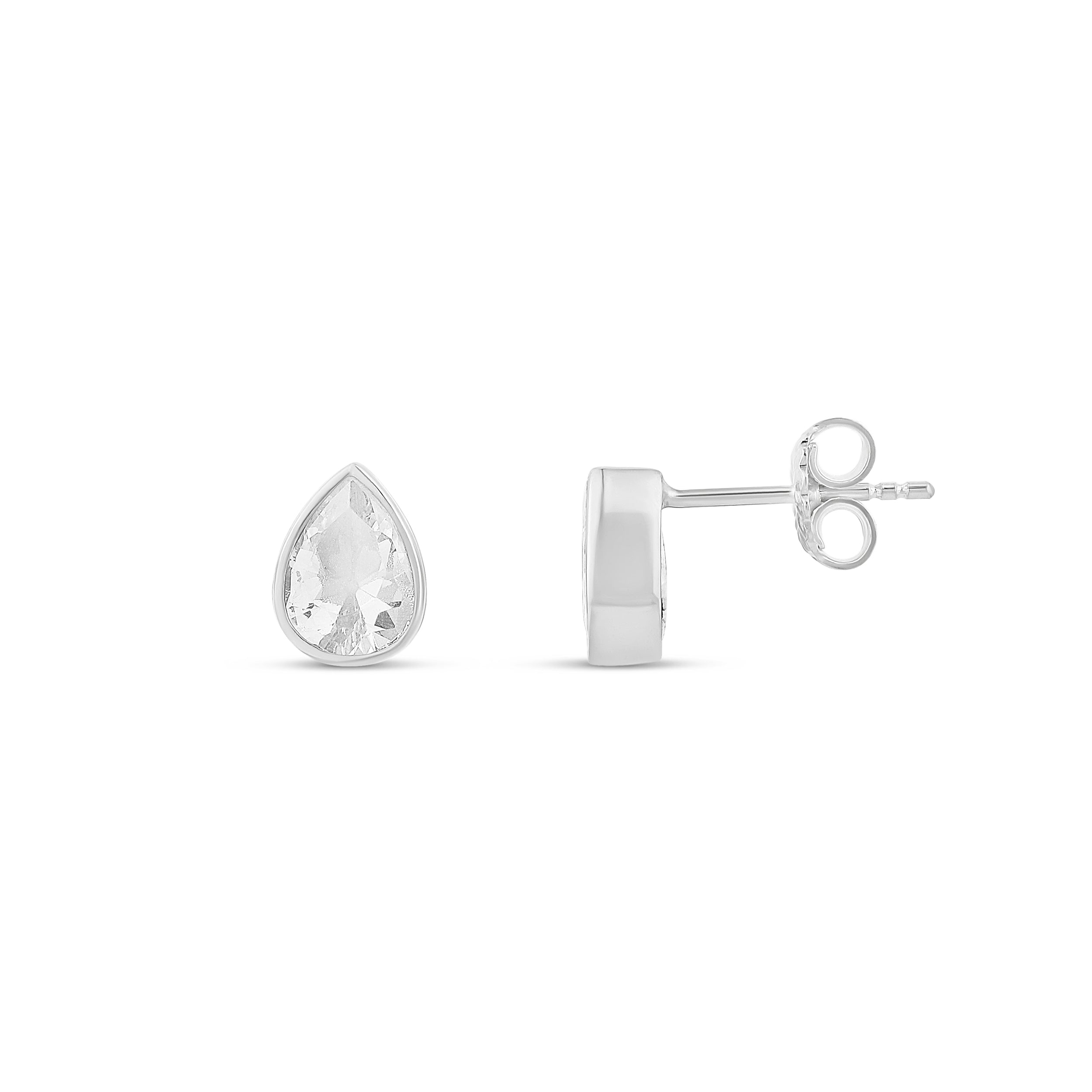 Fancy Shape Bezel Set Stud
