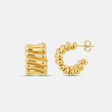 Chunky Rippled Hoops