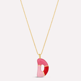 Enamel Initial Retro Necklace