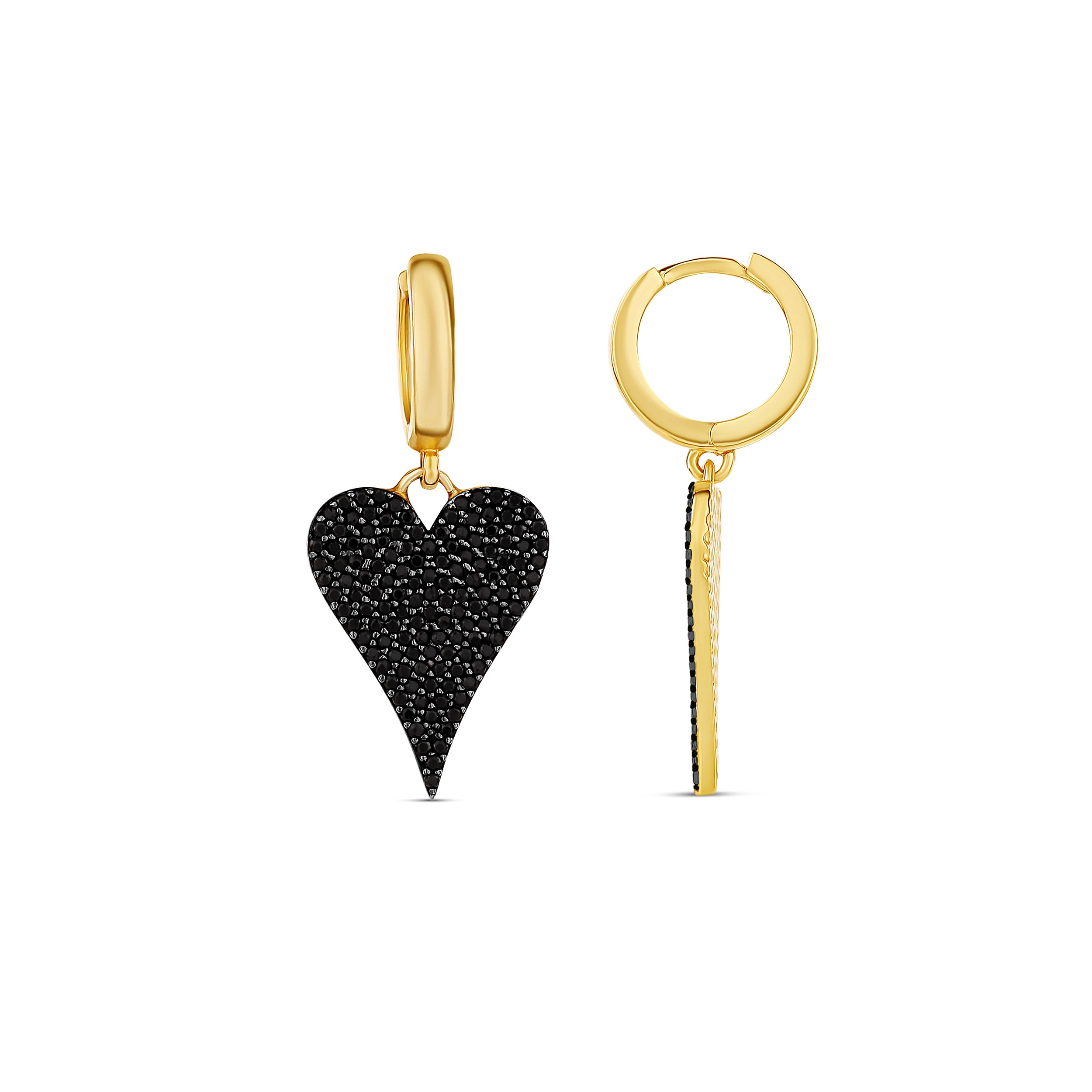 Pave Heart Drop Earrings – SHOPSHYMI
