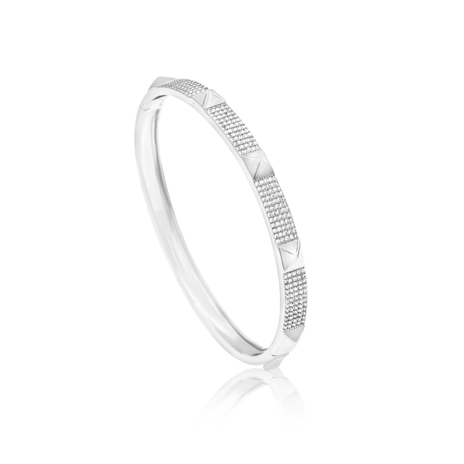 Pave Studded 5 Row Bangle