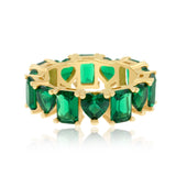 Heart and Emerald Eternity Band