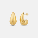 Chunky Large Textured Tear Drop Earrings