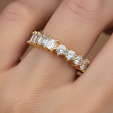 Half and Half Eternity Band