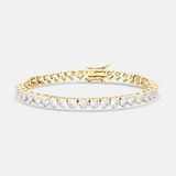 Three Prong 5mm Round Tennis Bracelet