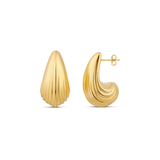 Chunky Large Textured Tear Drop Earrings