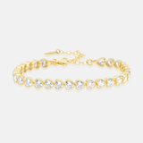 Mini Heart Bezel-Set Tennis Bracelet
