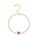 Fancy Heart Tennis Bracelet