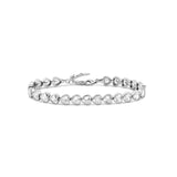 Bezel-Set Heart Tennis Bracelet