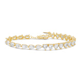 Half Heart Half Pear Tennis Bracelet
