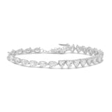Half Heart Half Pear Tennis Bracelet