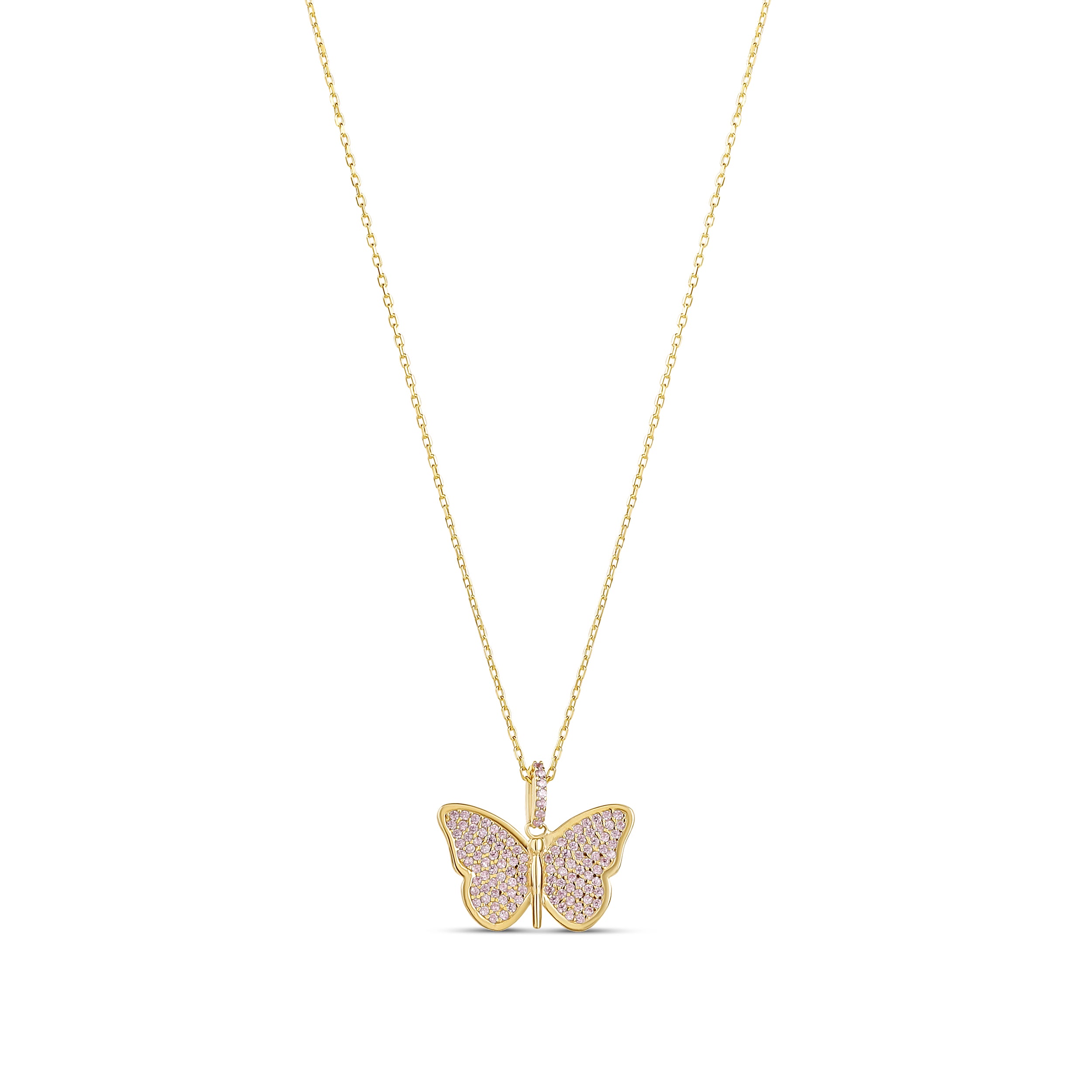 Pave Butterfly Necklace