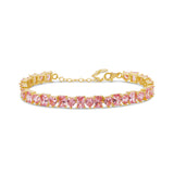 Heart and Emerald Shape Tennis Bracelet