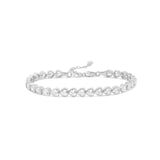 Mini Heart Bezel-Set Tennis Bracelet