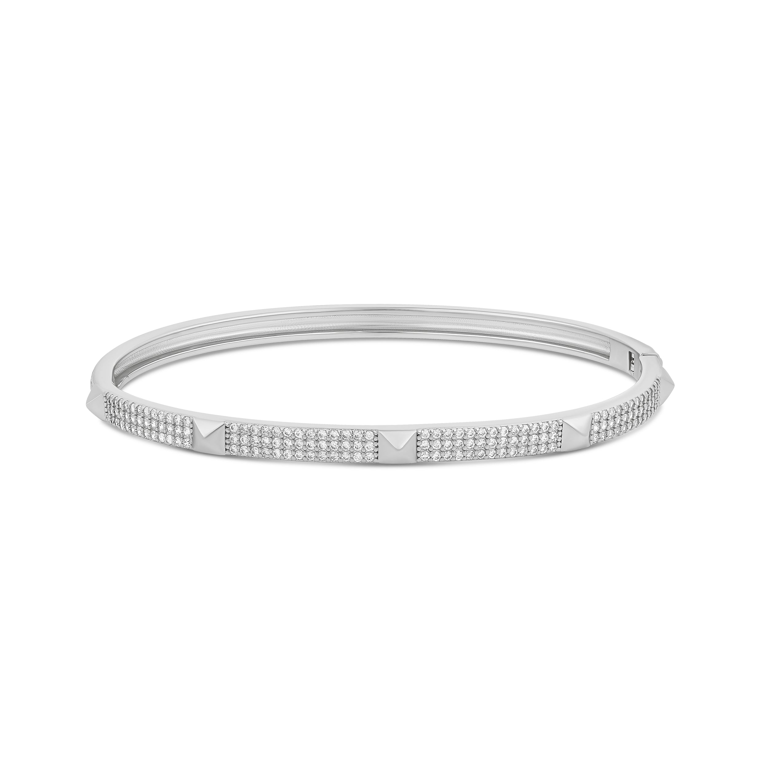 Pave Studded 3 Row Bangle