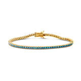 Classic 2mm Turquoise Tennis Bracelet