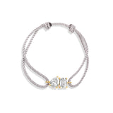 Two Stone Prong Set Adjustable Rope