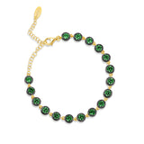 Round Victorian Style Tennis Bracelet
