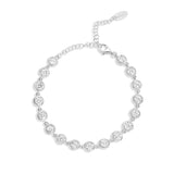 Round Victorian Style Tennis Bracelet