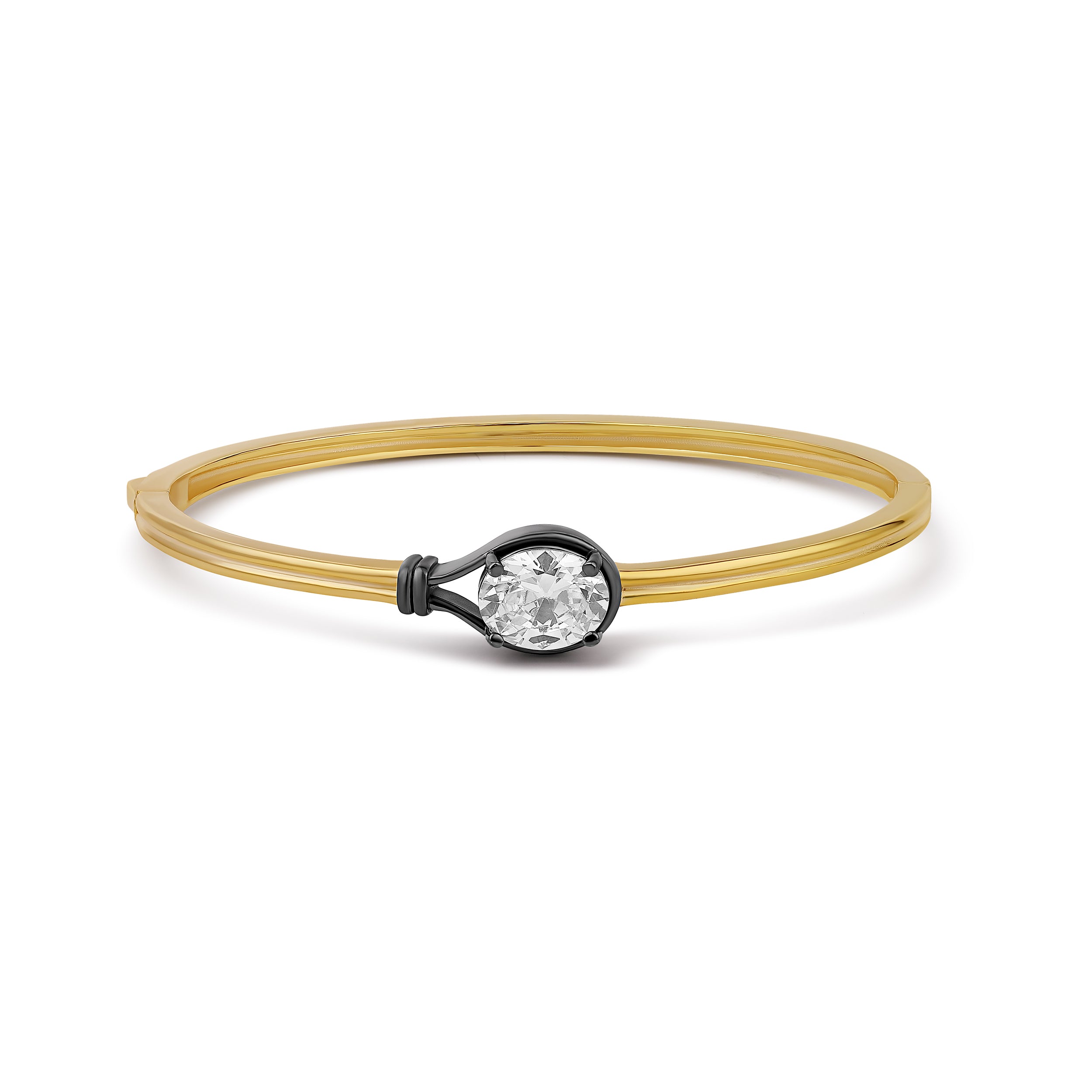 Oval Center Stone Bangle