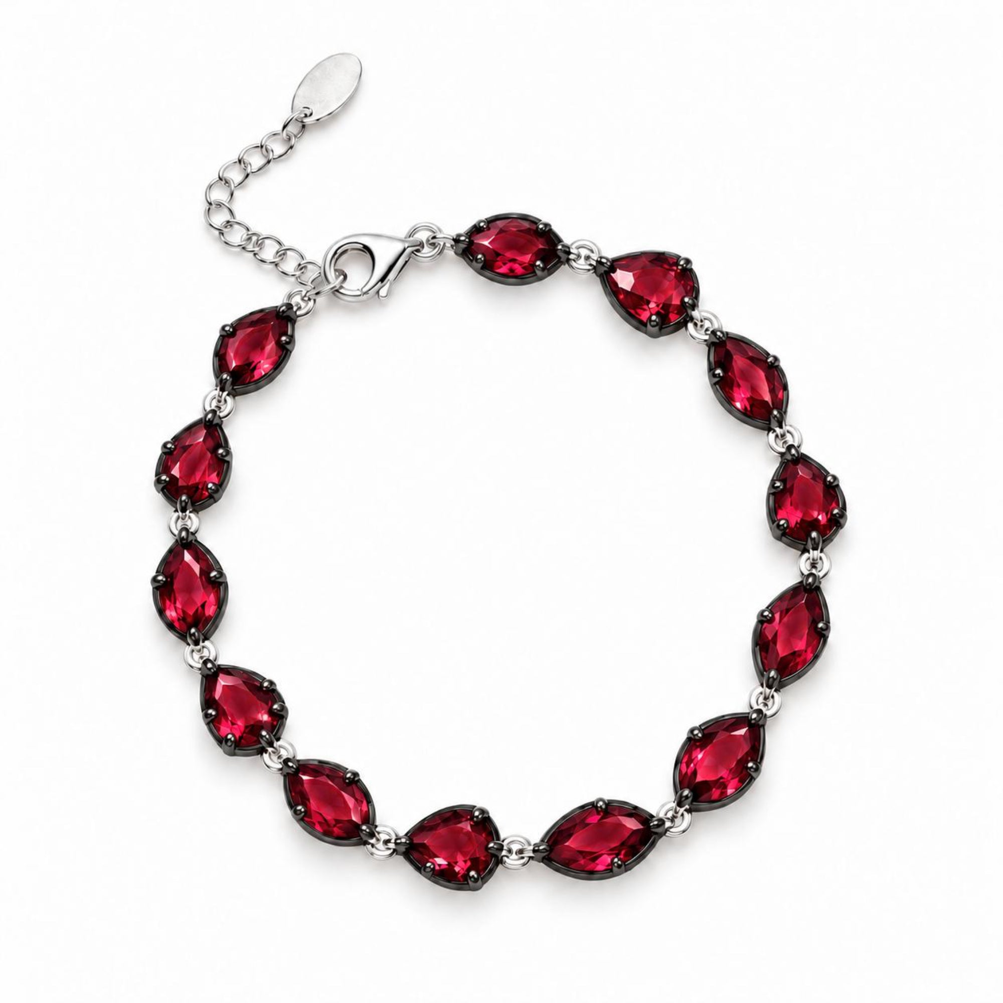 Marquise and Pear Black Rhodium Statement Bracelet