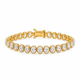 Black Rhodium Oval Eternity Tennis Bracelet