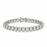 Black Rhodium Oval Eternity Tennis Bracelet