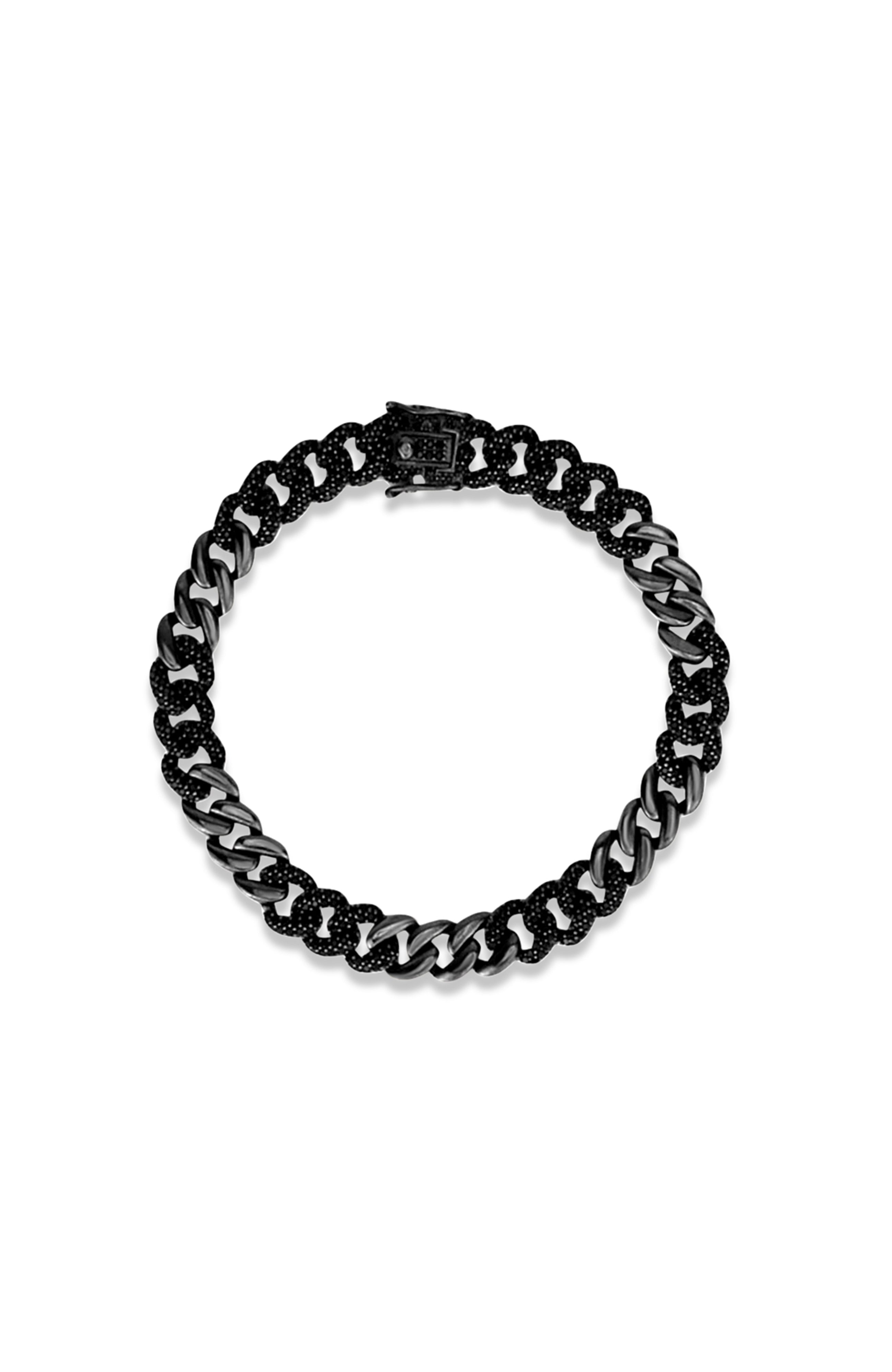 Black Rhodium filled deals Cuban bracelet