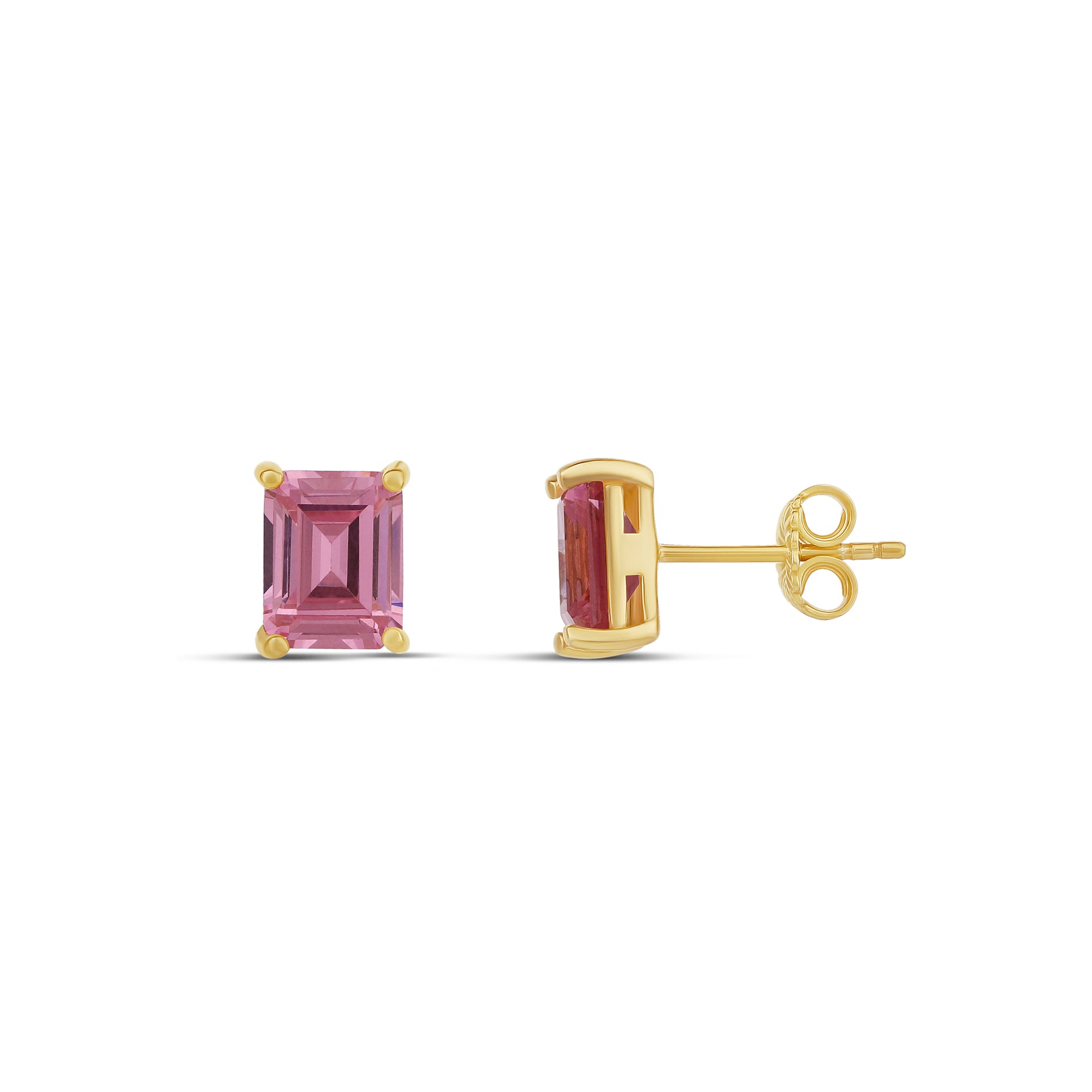 Emerald Prong Studs