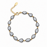 Marquise and Pear Black Rhodium Statement Bracelet