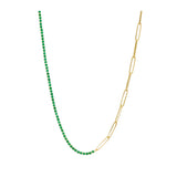 Half-Tennis & Half Link Necklace