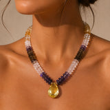 Mixed Stone and Lemon Drop Necklace