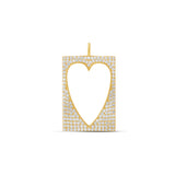 Open Pave Heart Tag